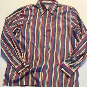 Foxcroft Men's Vibrant Striped Button Down Shirt
